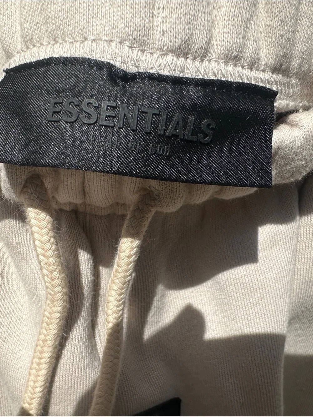 Essentials Men’s Cream Athletic Sweat Shorts